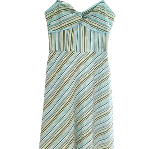 Ann Taylor Loft mult color striped dress  Size 10
